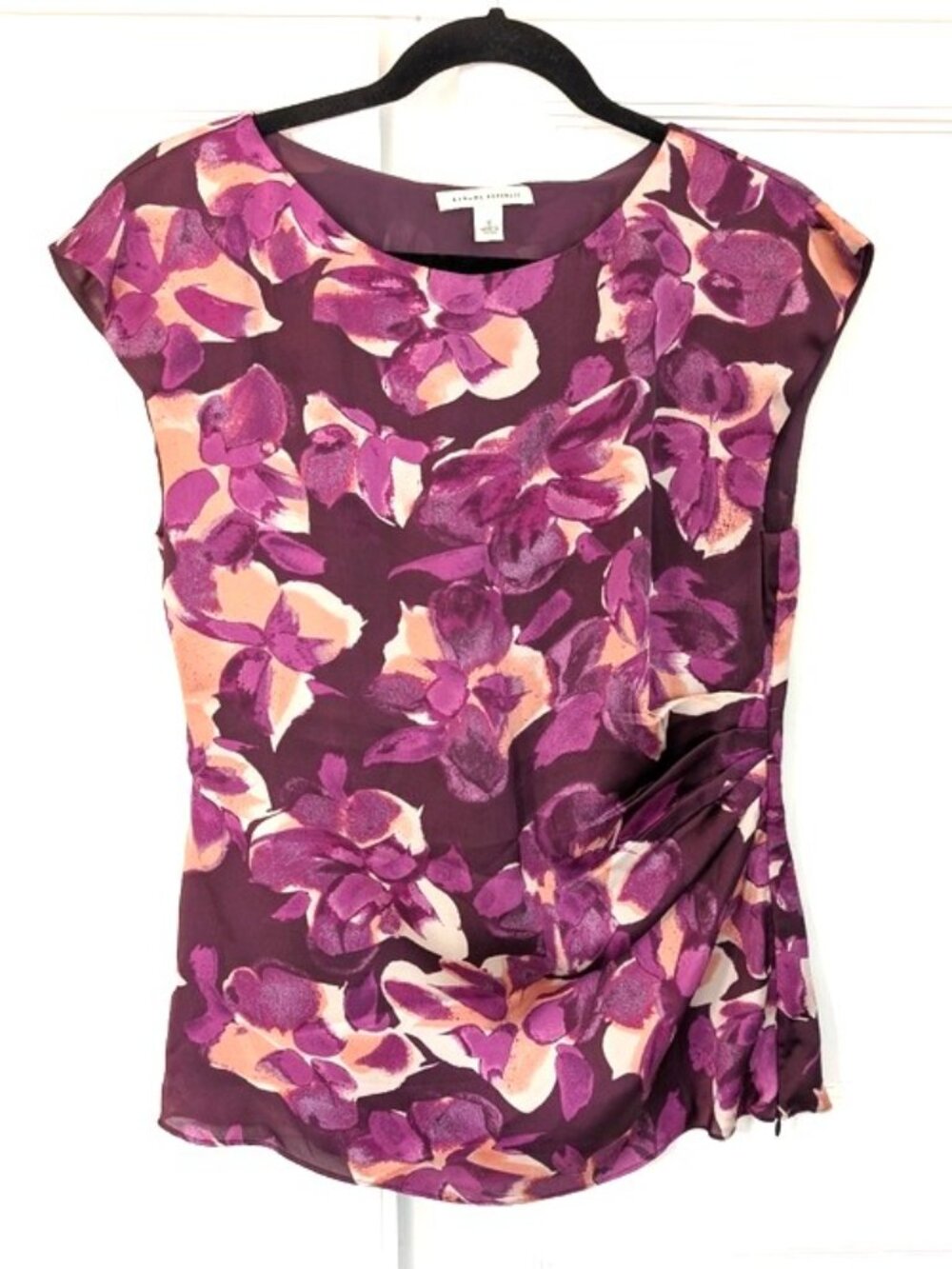 Banana Republic Floral Cap-Sleeve Blouse Size 10